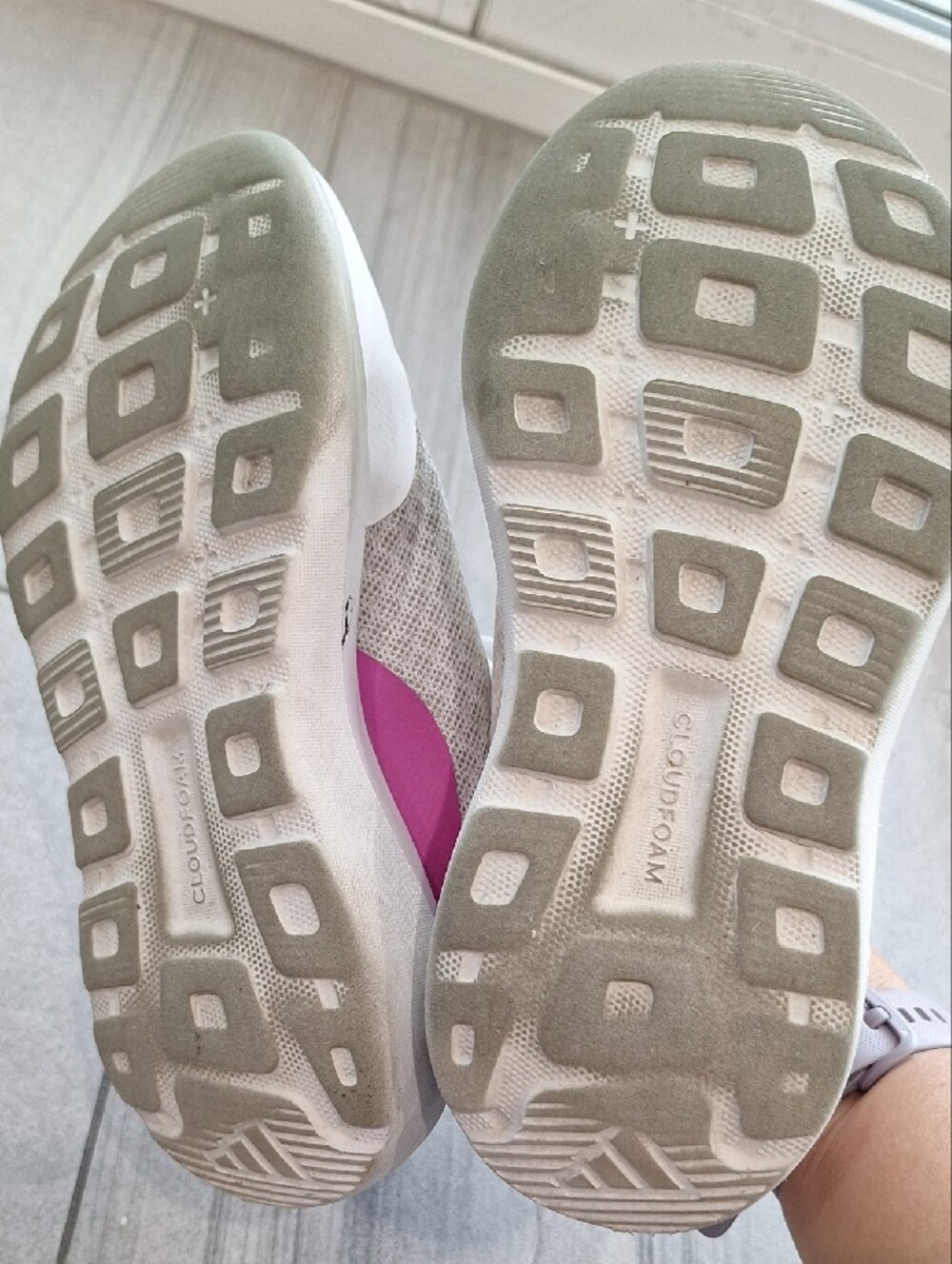 adidas White and Pink Kids Velcro Sneakers - Picture 6 of 9